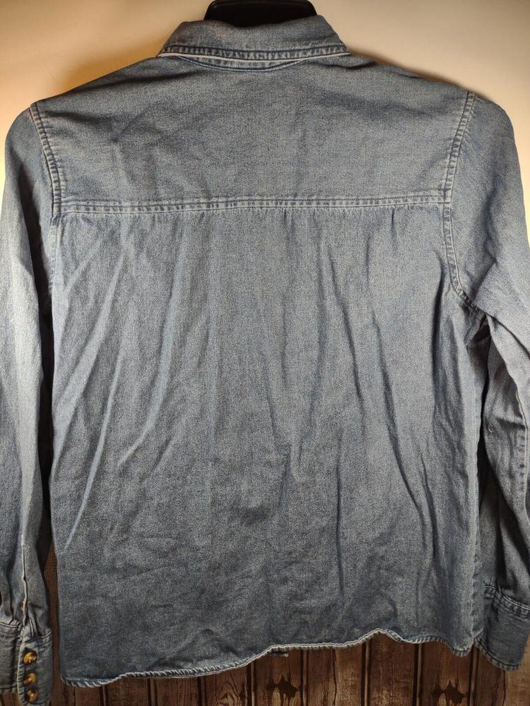 Basic Editions Holiday Large Denim Button Front F… - image 2